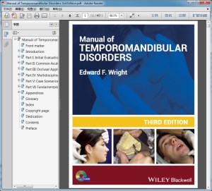 Manual of Temporomandibular Disorders 3rd Edition（颞下颌关节紊乱病手册 第三版）