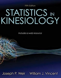 Statistics in Kinesiology 5th Edition 2020（统计在人体运动学）