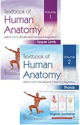 Textbook of Human Anatomy with COLOUR ATLAS and Clinical Integration Vol 1 and Vol 2 2021（人体解剖学与彩色图谱和临床整合教材）